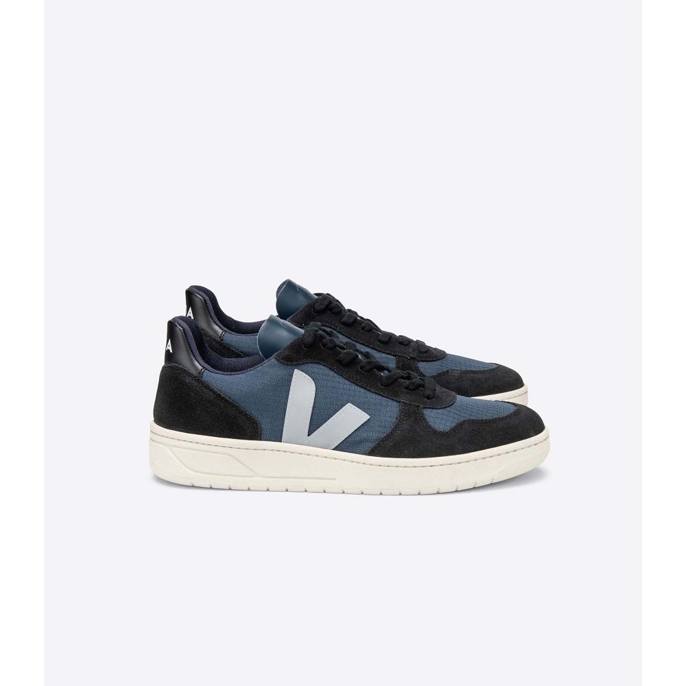 Veja V-10 RIPSTOP Women\'s Sneakers Blue/Black | NZ 661WNB